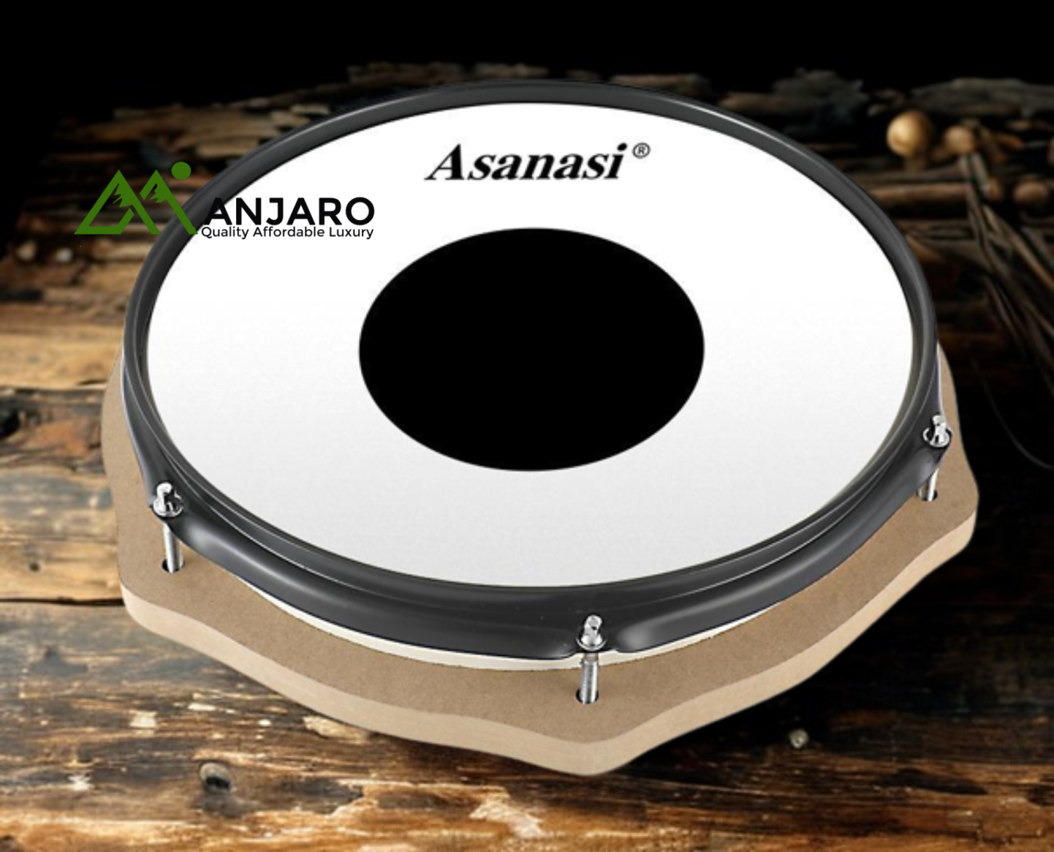 12” Simulated Dumb Drum Pad – 32cm Premium Skin Surface | Real Drum Feel for Precision Practice