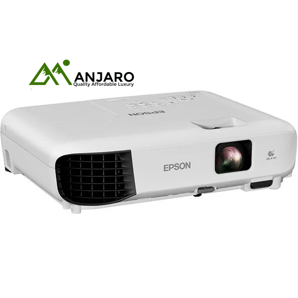 Epson EB-E01 XGA 3LCD Projector – 3300 Lumens, HDMI, Long Lamp Life, Easy Setup – White