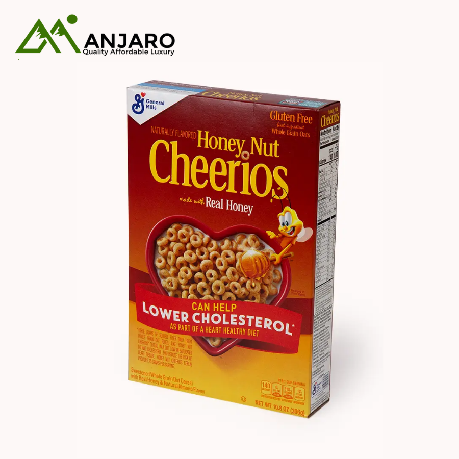 Cheerios Honey Nut Cereal – 140g | Crunchy, Whole Grain Honey-Sweetened Breakfast