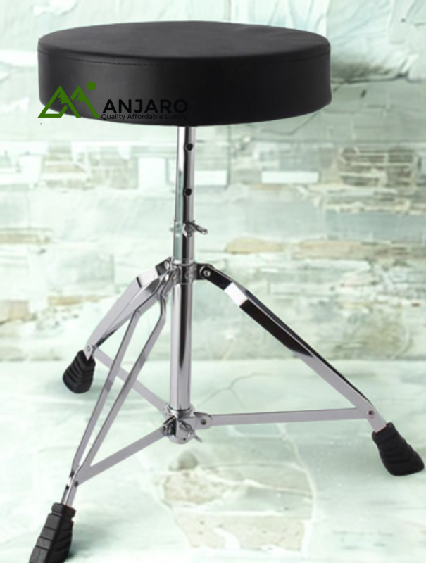 T-200 Double Chip Drum Throne – Alloy Base, Thick Leather Seat, Adjustable Height