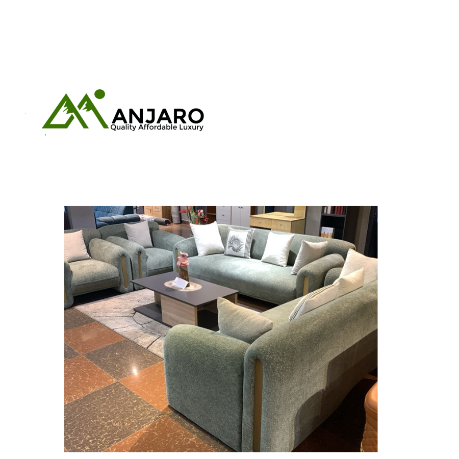 Evergreen Serenity Modern 3-Piece Fabric Sofa Set - Lush Green Upholstery & Contemporary Comfort