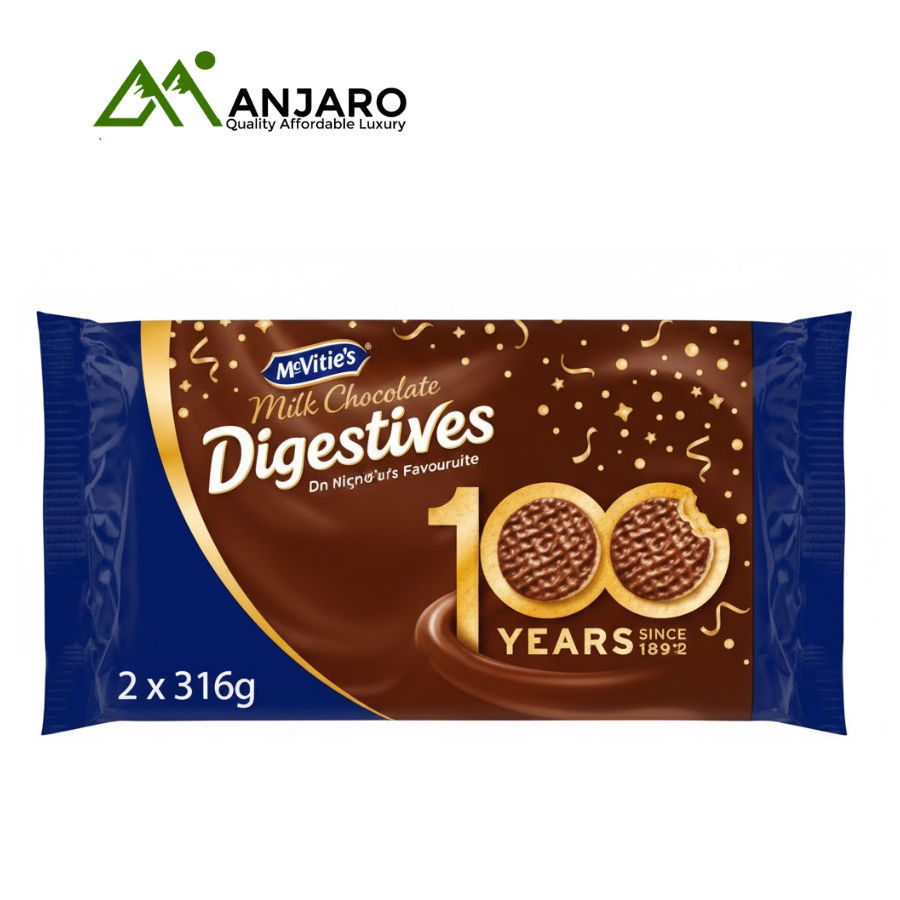 McVitie’s Digestive Chocolate Twin Pack | Crunchy Biscuits with Creamy Chocolate