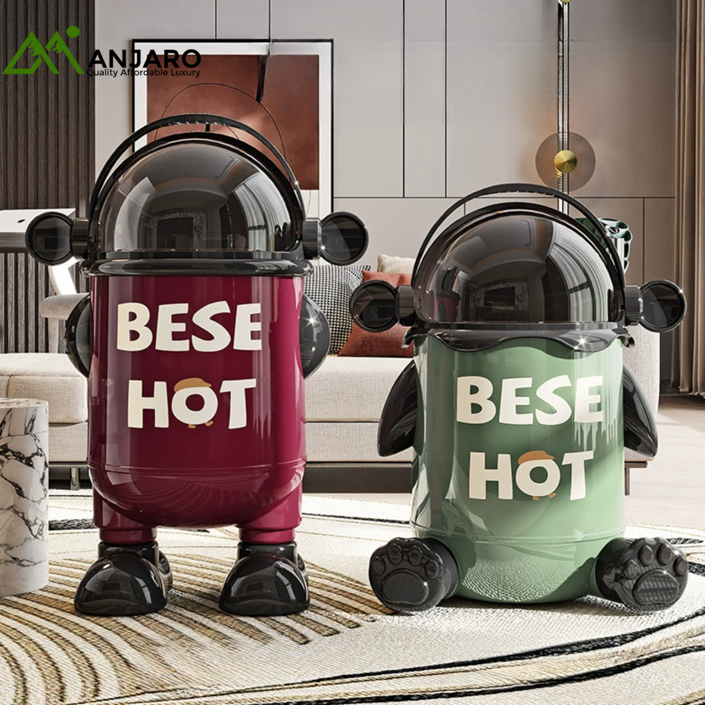 Space-Themed 12L+ Swing Lid Trash Can