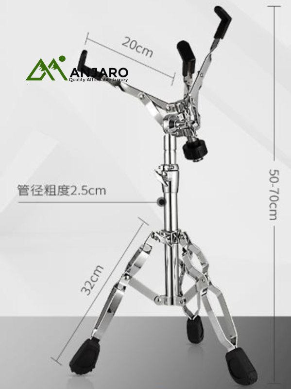 Asanasi S-500 Snare Drum Stand – Alloy Build, 25mm Pipe, Adjustable Height & Angle