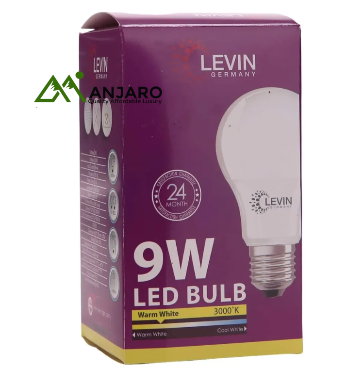 LEVIN LED A-Bulb 9W E27 – 3000K Warm White Light Energy-Saving Bulb