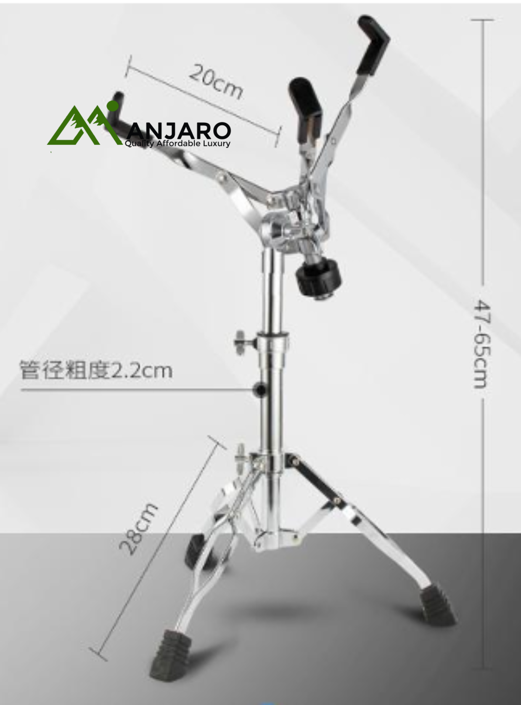 Asanasi S-200 Snare Drum Stand – Alloy Build, 22mm Pipe, Adjustable Height & Angle