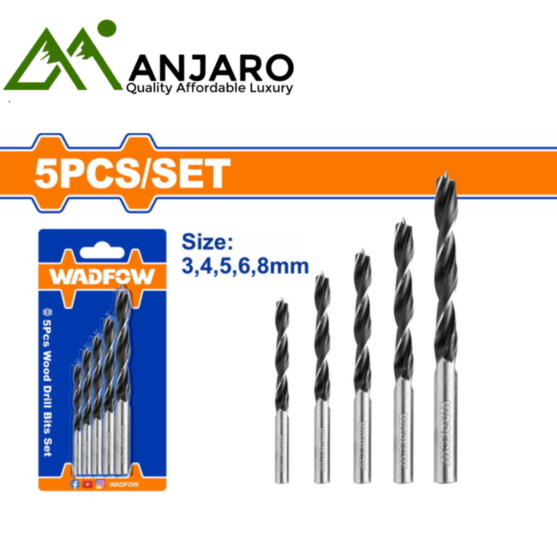 5‑Piece Wood Drill Bit Set WSJ3K01