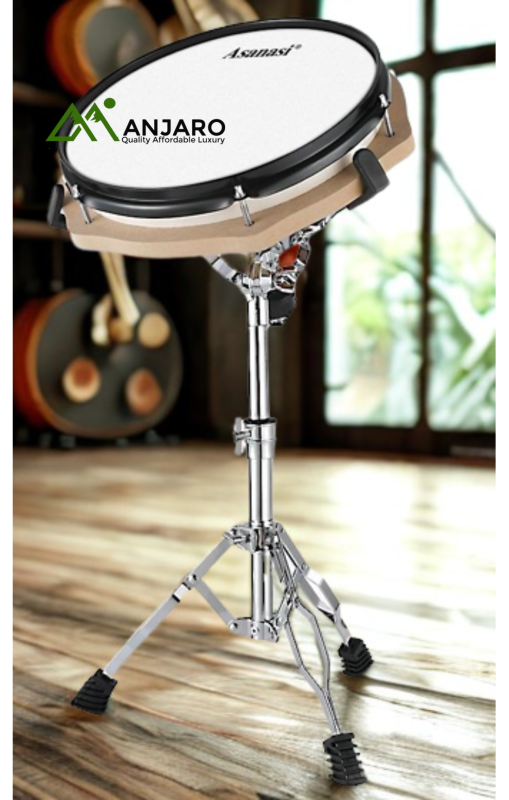 12” Simulated Dumb Drum Practice Kit with Adjustable Stand – 32cm Premium Pad | Realistic Feel for Focused Drumming