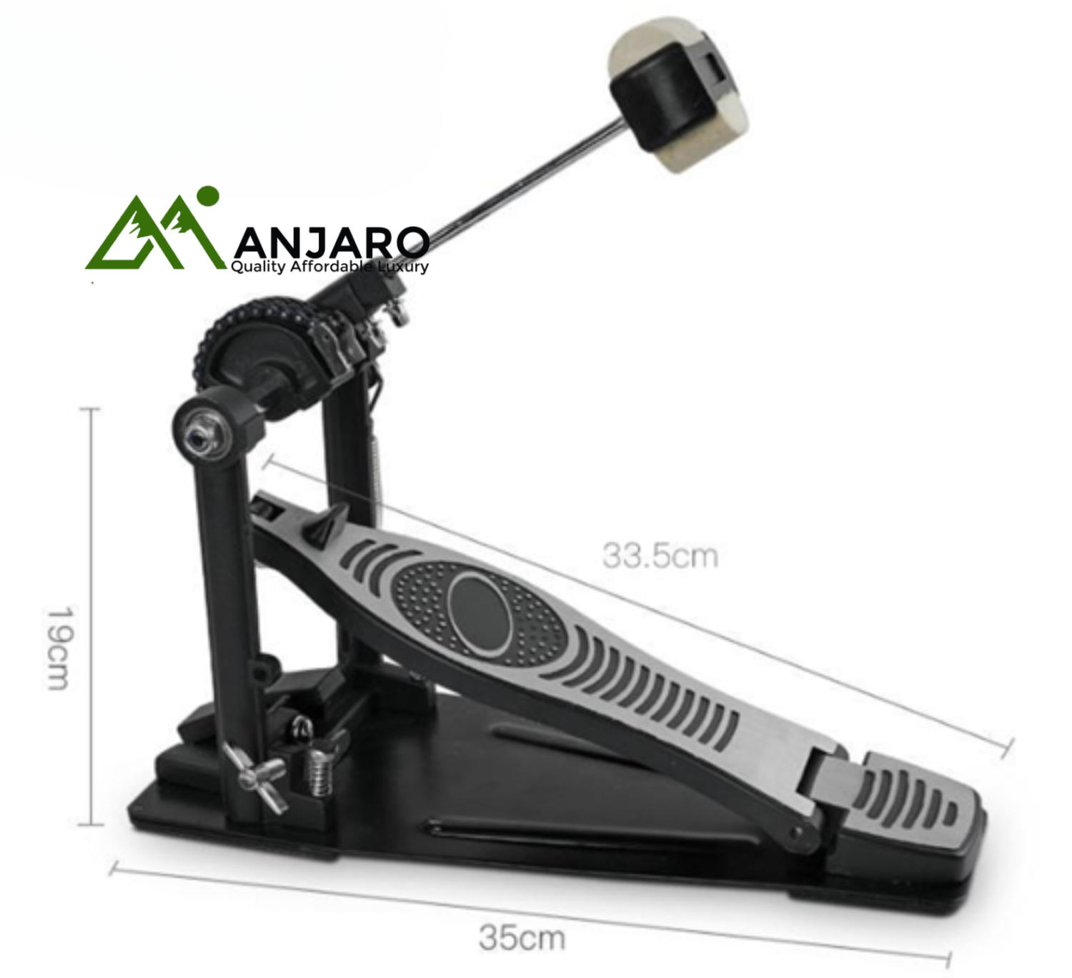 Asanasi P-100 Drum Pedal – Zinc-Aluminum Alloy, Heavy-Duty Build, Multi-Application Use