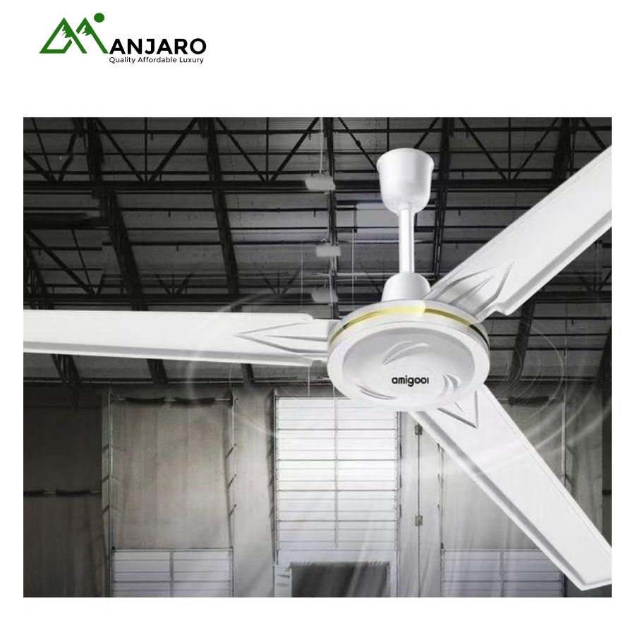 Amigool AM-DS56a 56-Inch Ceiling Fan – 3-Blade Energy-Efficient Cooling Fan (Single Piece)