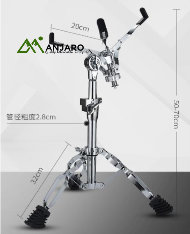 Asanasi S-800 Snare Drum Stand – 28mm Alloy Pipe, Adjustable Height & Angle, Metal-Plated