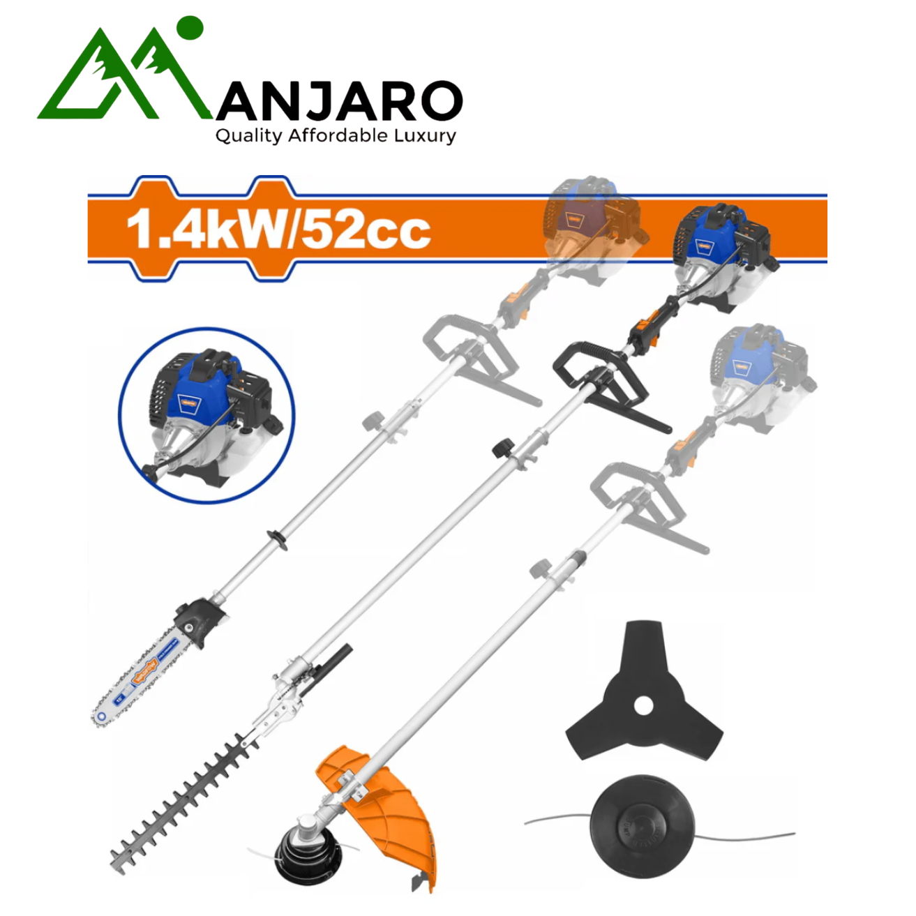 WGM4552 4-in-1 Gasoline Hedge Trimmer Multi Tool