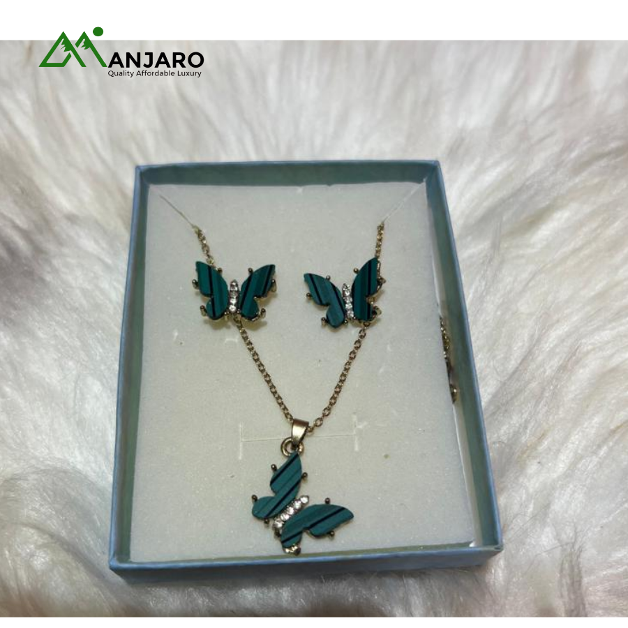 Butterfly Necklace & Earring Set