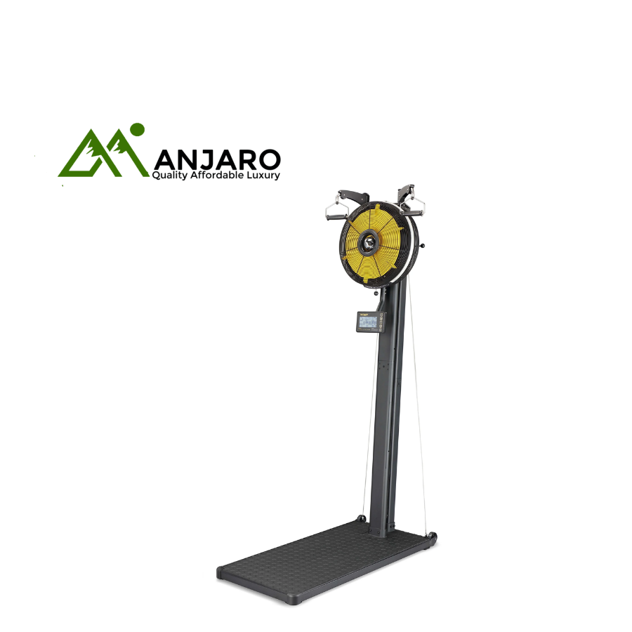 Renegade Air Ski ASKI200 – Free-Standing Ski Ergometer with Dual Air/14-Level Magnetic Resistance & Mobile Platform