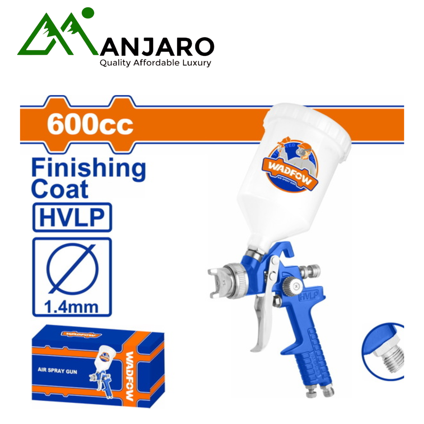 WGA1506 Air Spray Gun – 600cc Finishing Coat