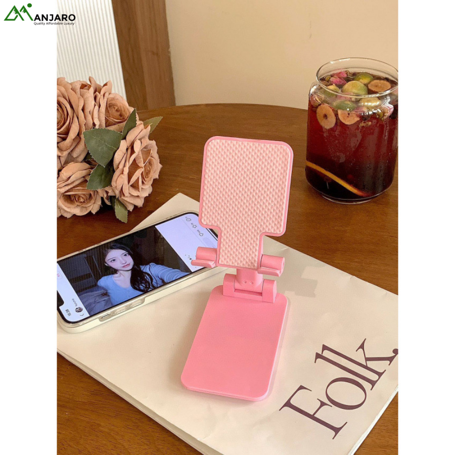 New Mobile Phone Holder – Foldable Lifting Live Broadcast Stand | Plastic | Multifunctional Desktop & Car Mount (Benefits: Adjustable Height, Hands-Free Convenience) shipping fee included