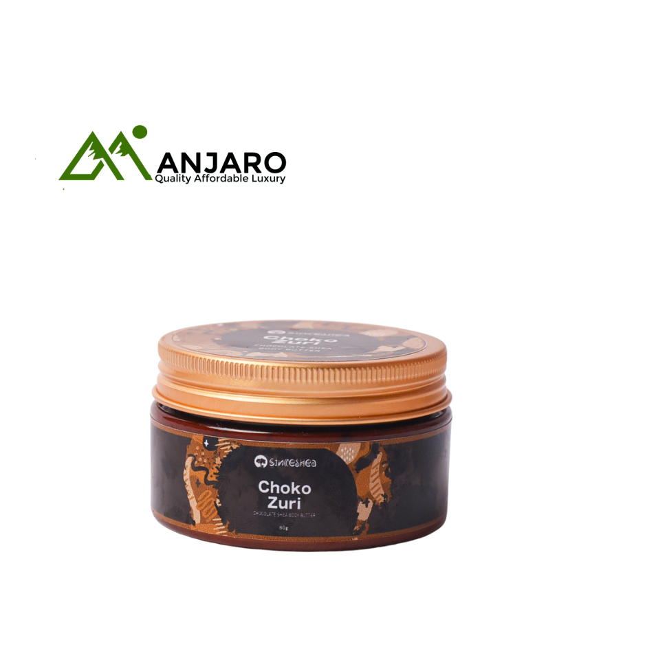 Choko Zuri Shea Body Butter – 80% Pure Unrefined Shea Butter with Cacao Oil for Skin & Hair Nourishment