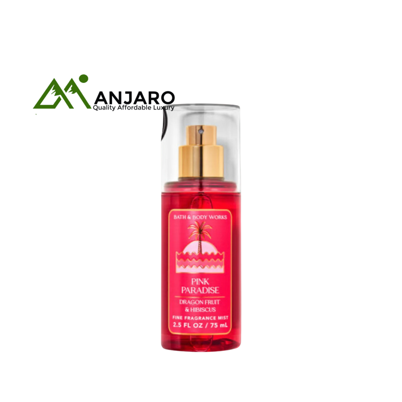 BATH & BODY WORKS Pink Paradise Dragon Fruit & Hibiscus Fine Fragrance Mist – 75ml | Tropical Fruit & Floral Scent in Travel Size