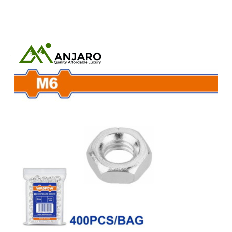 Wadfow Hex Nut Set – M6 Size, 400 Pcs High WMV1911