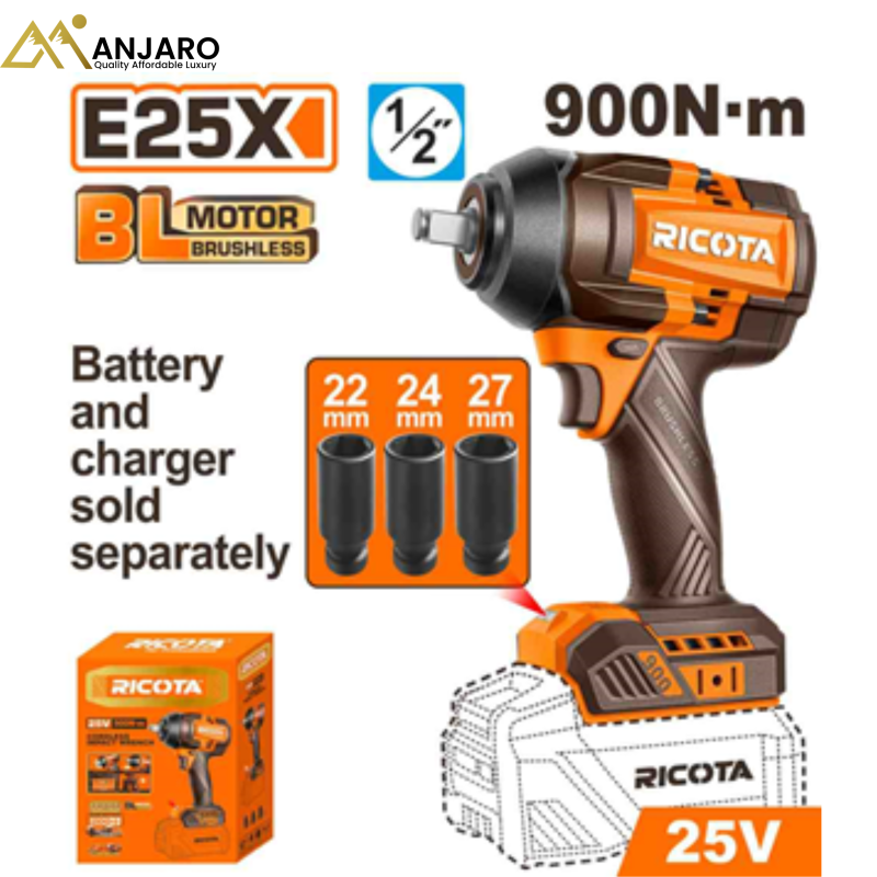 Ricota  Brushless Cordless Impact Wrench RLEWH259001