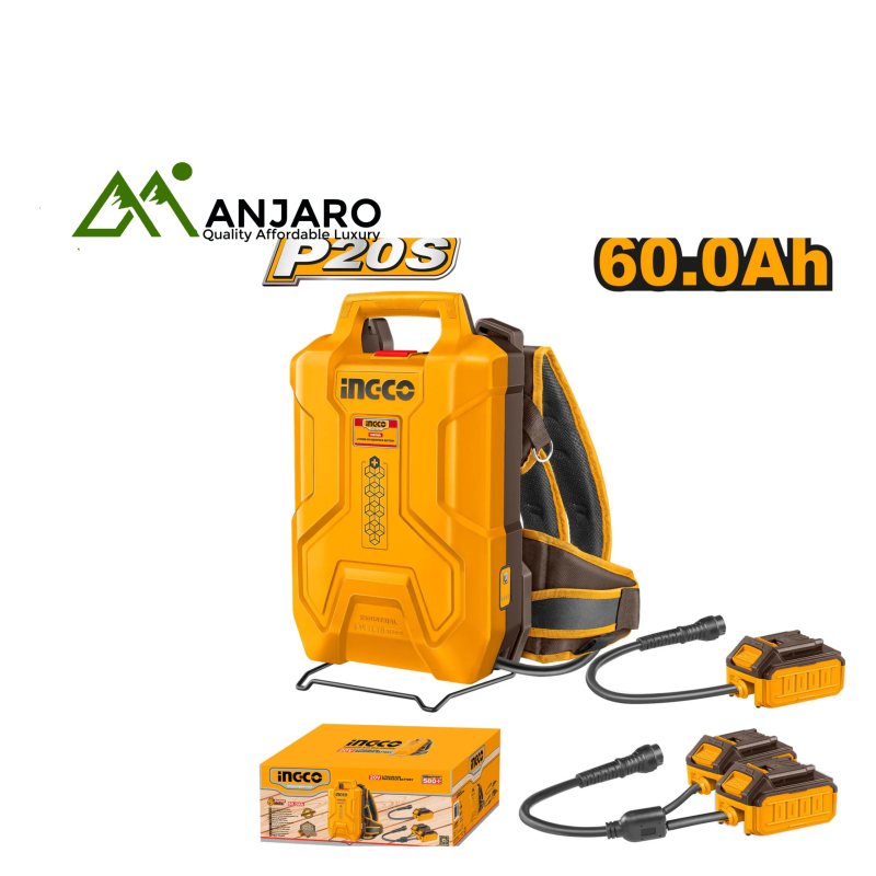 FBLI241110 20V/20V+20V Lithium-Ion Backpack Battery – 60.0Ah High-Capacity Power Pack with LED Indicator