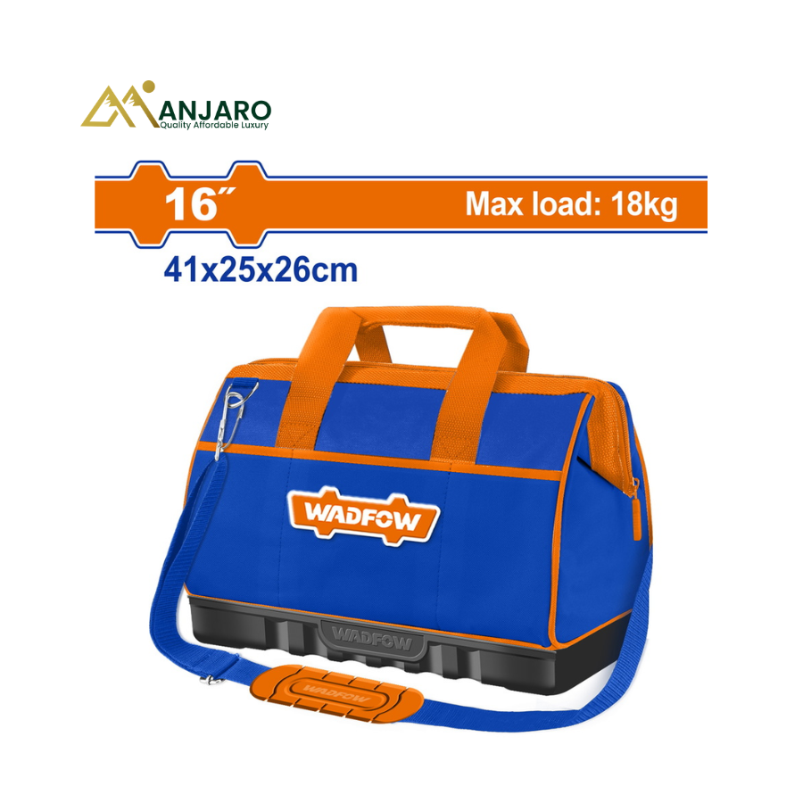 WADFOW Tool Bag – 16-Inch Heavy-Duty Tool Storage Bag – 600D Polyester WTG3216