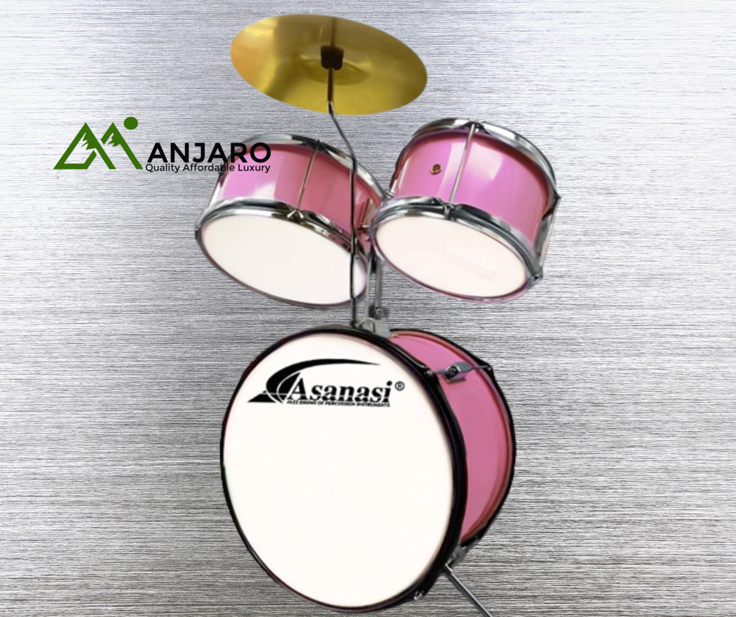 Q30 3-Piece Junior Drum Kit with Cymbal & Throne – Compact Poplar Set for Young Beginner Drummers