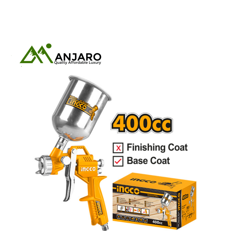 Ingco Air Spray Gun – 1.5mm Nozzle, 400cc ASG4041