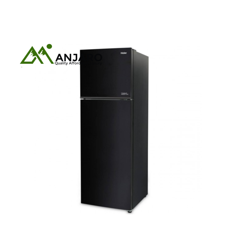 HAIER 357L Double Door Refrigerator – HRF-385BS, Black Metal Door, Frost-Free Cooling, Energy Efficient