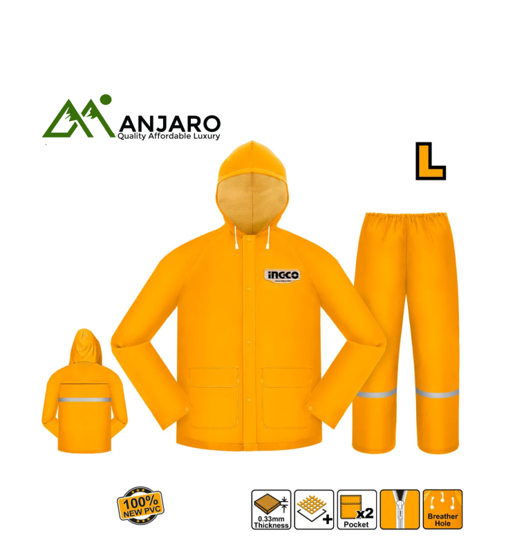 Ingco HRCTSKT031 Rain Suit – Waterproof Workwear in M, L, XL, XXL, XXXL