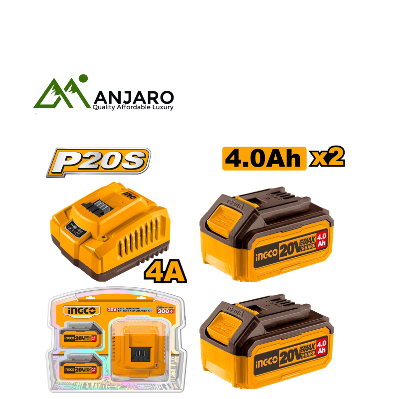 Ingco FBCPK1424 P20S Lithium-Ionbattery and charger kit
