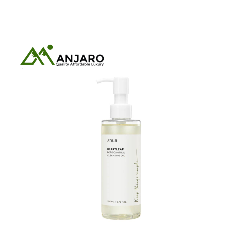 ANUA Heartleaf Pore Control Cleansing Oil (200ml) – Gentle Makeup Remover & Blackhead Dissolver for All Skin Types