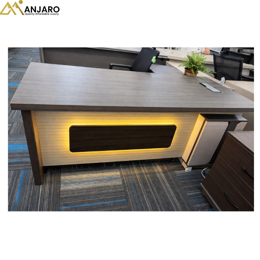 Modern Executive Office Desk – Large LED Workstation