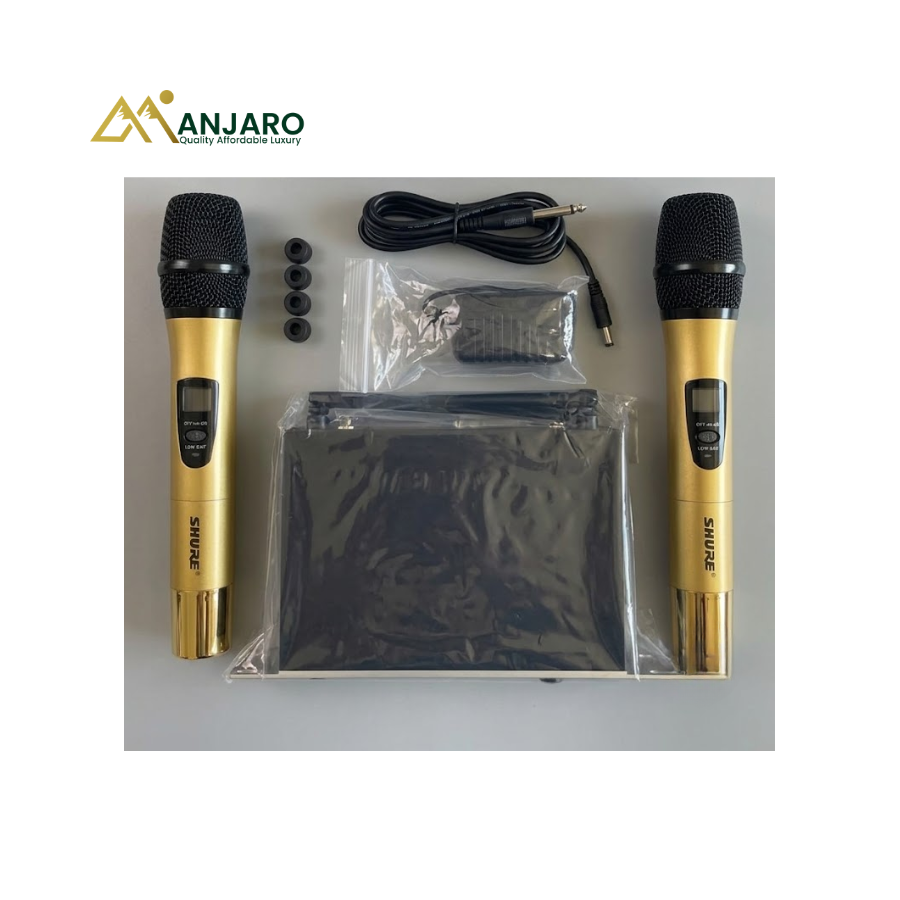 Shure U-3900 2-in-1 Paper Box Wireless Microphone System – Dual UHF Handheld Microphones