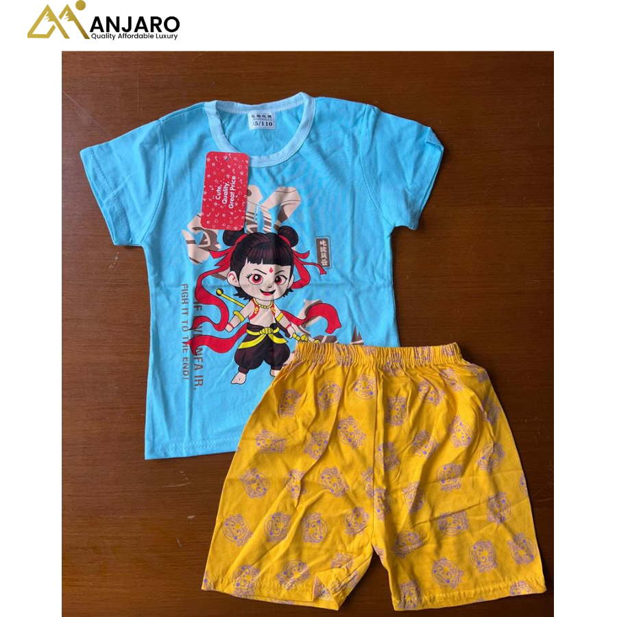 PatPat Baby Girls' Polka Dot Bunny Graphic Top and Floral Shorts – 2-Piece Set