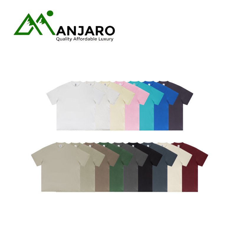 BE unisex Clothing Bajia Heavy Cotton Loose-Fit Crew Neck Short-Sleeved T-Shirt (Shipping fee included)