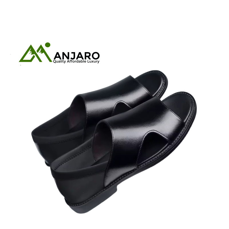 Men’s Summer New Flat & Lightweight Slippers – PVC Gladiator Style Open-Toe Casual Footwear