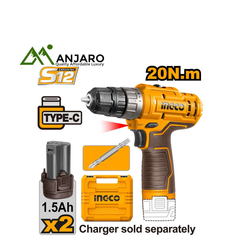Ingco CDLI12202 Cordless drill