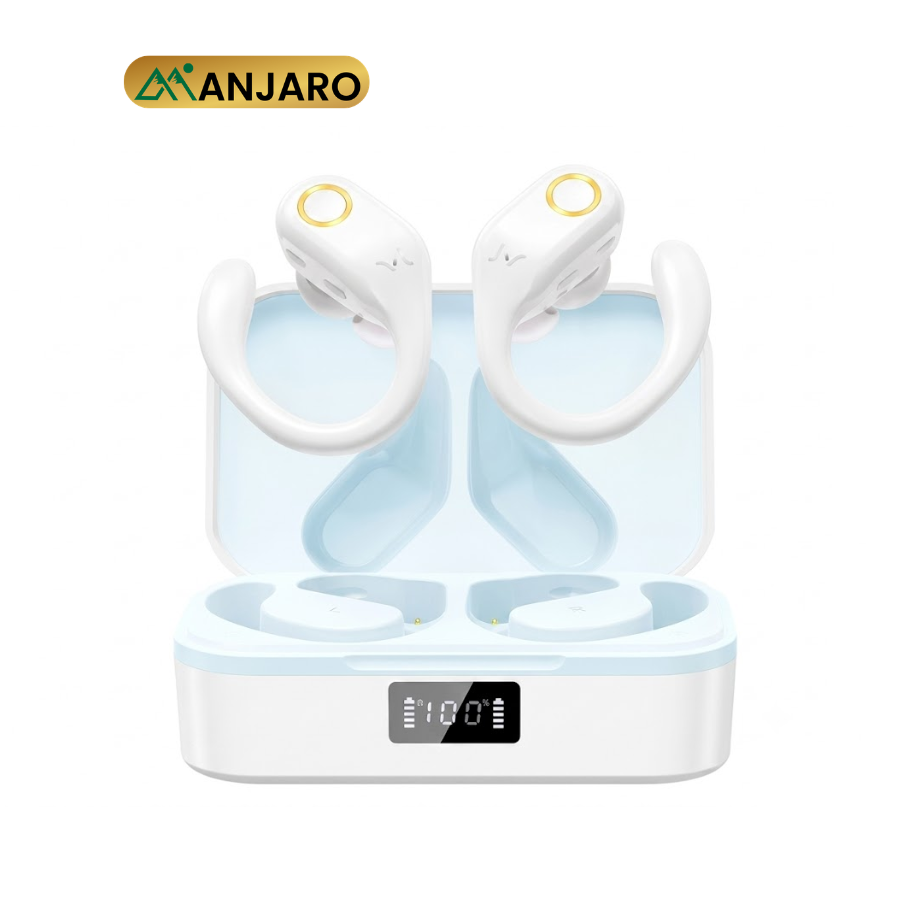 Bluetooth 5.3 Wireless Earbuds with 500mAh Charging Case – Black & White True Wireless Earphones J10