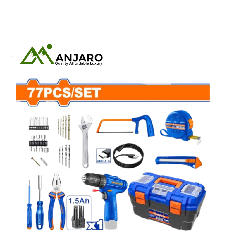 Wadfow 77Pcs Tool Set WDT1B77