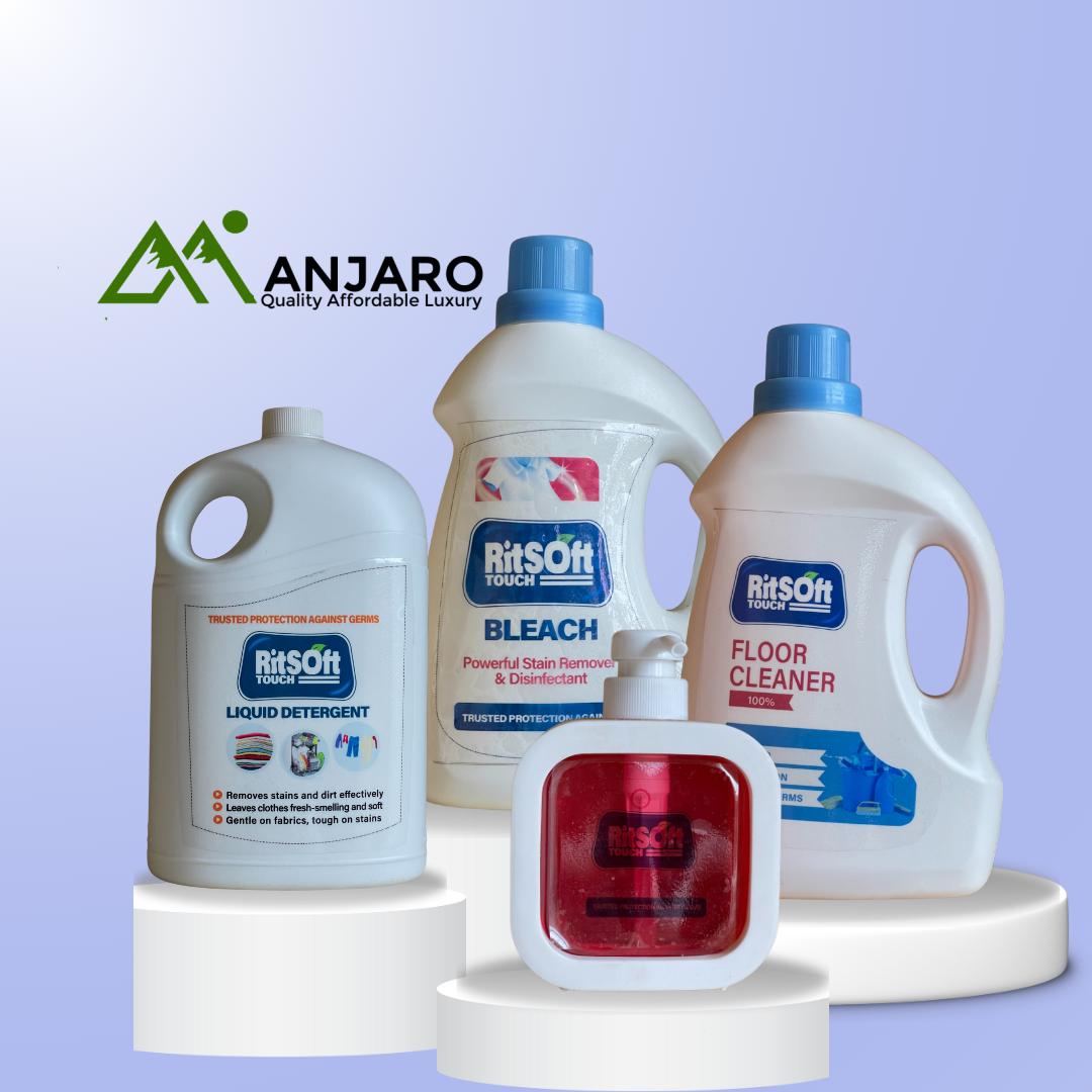 Rit Soft Touch Cleaning & Hygiene Set – Bleach, Floor Cleaner, Hand Soap & Liquid Detergent