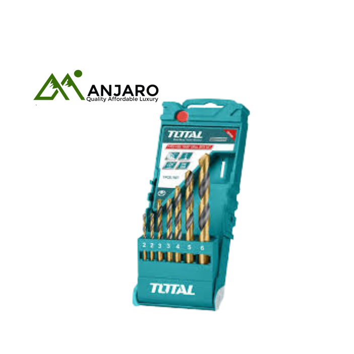 Total TACSD0075 7Pcs HSS twist drill bits set
