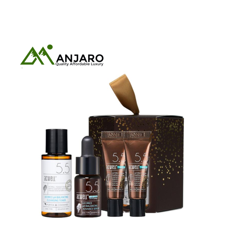 ACWELL Licorice Brightening Trial Kit – 3-Step Korean Skincare Set for Radiant, Balanced Skin