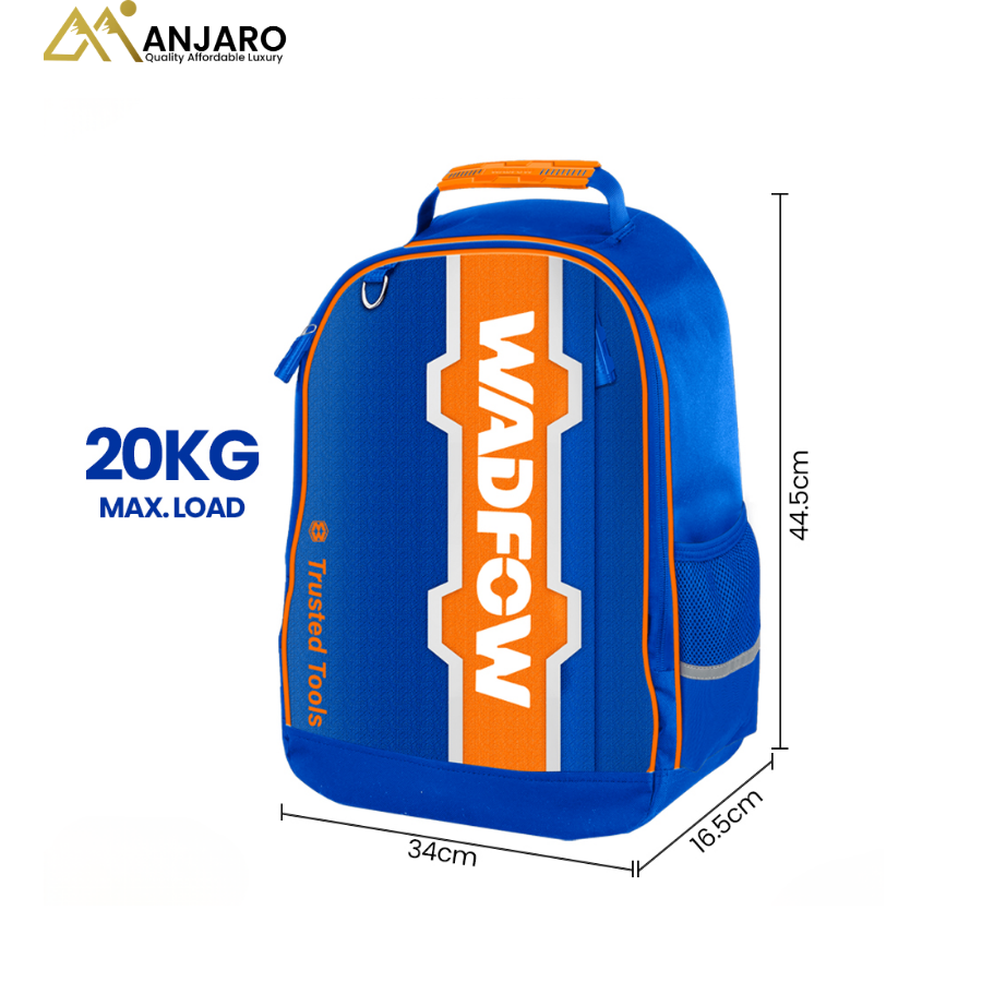 Wadfow Tool Backpack – 34x17x45cm Durable Multi-Compartment WTG4100