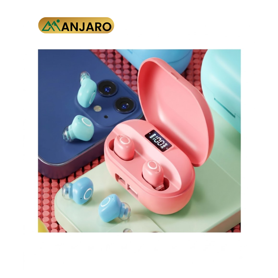 Bluetooth Headset – Black/White/Blue/Pink/Green/Red/Yellow, 55mAh, 3–4H Call Time, Bluetooth 5.2 – T2 Macaron