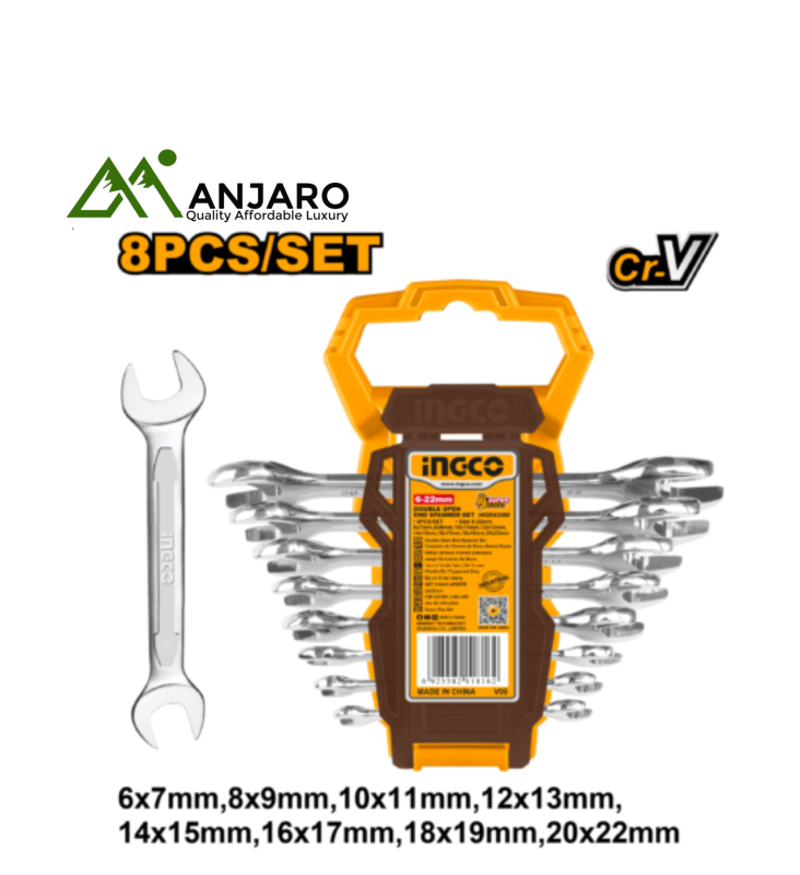 Ingco 8Pcs Double open end spanner set  HKSPA2088