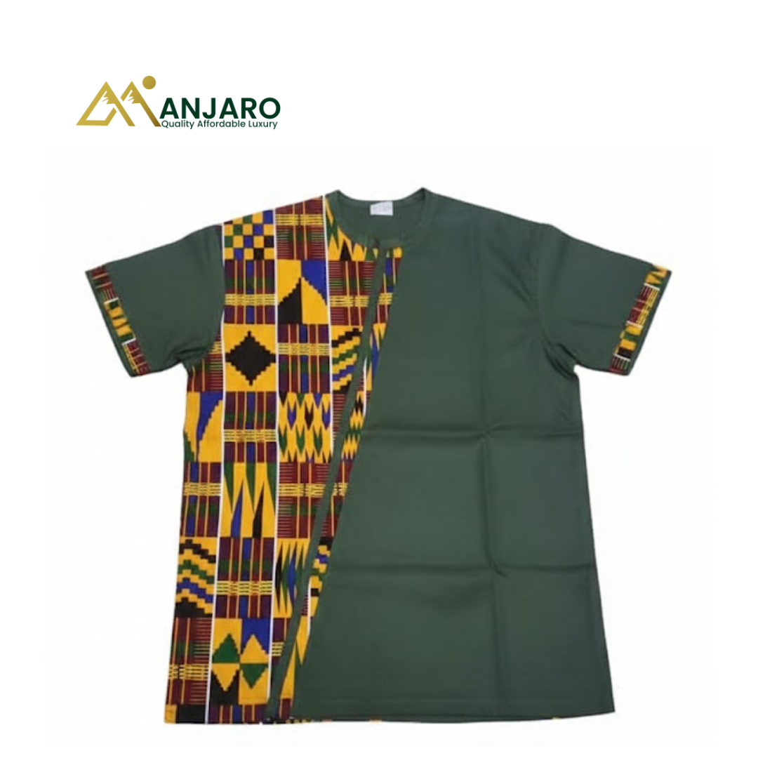 Kente Fusion Traditional Shirt – Unisex African Print Top