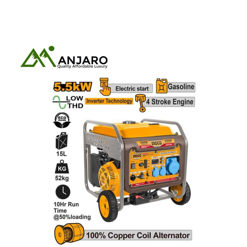 Ingco Inverter Gasoline Generators -  GEI35006, GEI23006, GEIF55001, GEIF40001