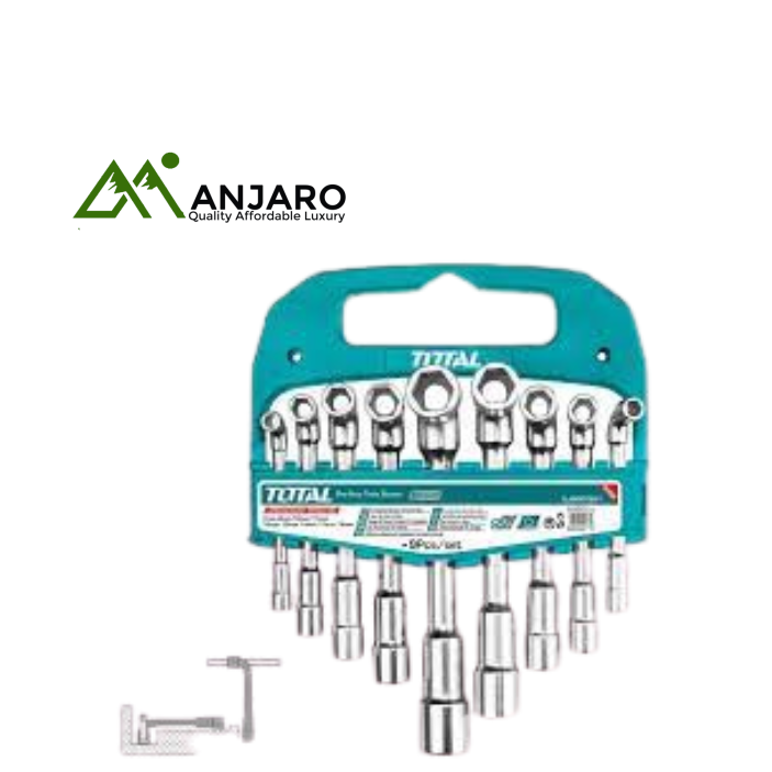 Total L-angled socket wrench set TLASWT0901