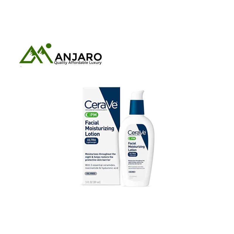 CERAVE Facial Moisturizing Lotion (3 fl. oz.) | Lightweight Night Moisturizer with Ceramides & Niacinamide